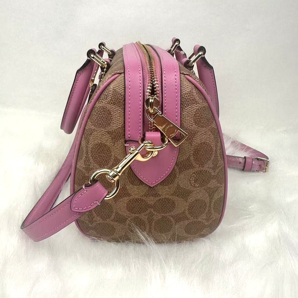 Coach Rowan Satchel Bag Crossbody In Signature Canvas CV961 NWT - Picture 5 of 12